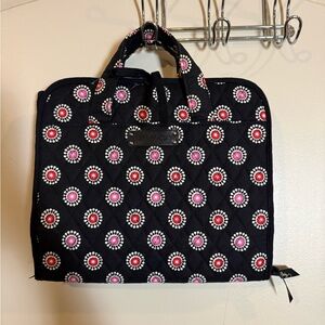 Vera Bradley Black Quilted Hanging Organizer Bag Parisian Pom Pom